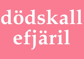 Synonym dödskallefjäril