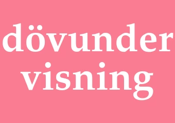 Synonym dövundervisning