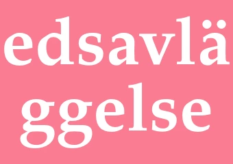 Synonym edsavläggelse