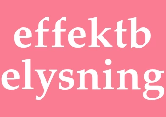 Synonym effektbelysning