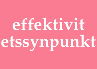 Synonym effektivitetssynpunkt