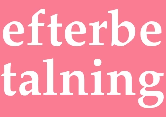 Synonym efterbetalning