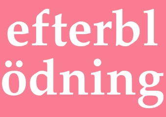 Synonym efterblödning