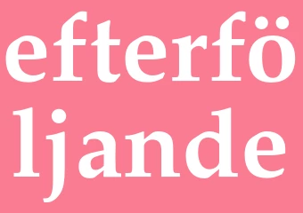 Synonym efterföljande