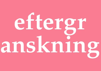 Synonym eftergranskning