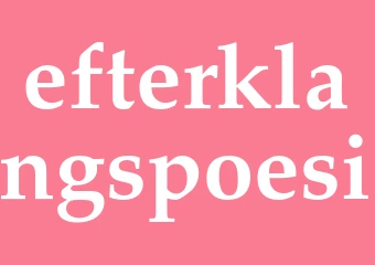 Synonym efterklangspoesi