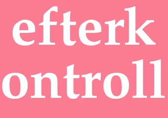 Synonym efterkontroll