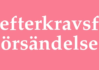 Synonym efterkravsförsändelse