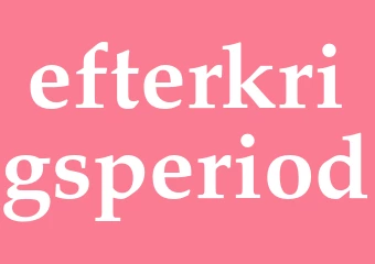 Synonym efterkrigsperiod