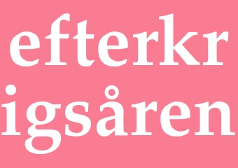 Synonym efterkrigsåren