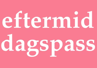 Synonym eftermiddagspass