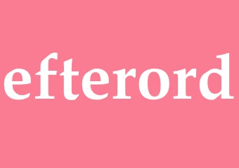 Synonym efterord