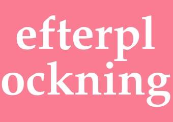 Synonym efterplockning