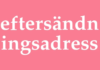 Synonym eftersändningsadress