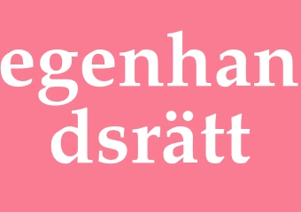 Synonym egenhandsrätt