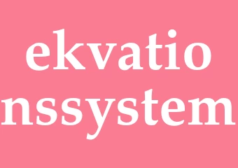 Synonym ekvationssystem