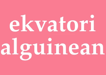 Synonym ekvatorialguinean
