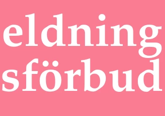 Synonym eldningsförbud