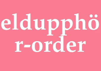 Synonym eldupphör-order