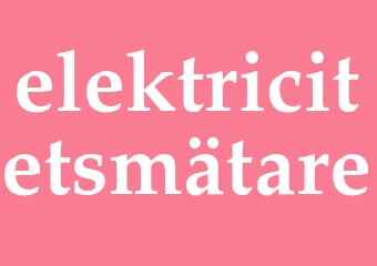 Synonym elektricitetsmätare