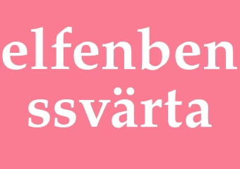 Synonym elfenbenssvärta