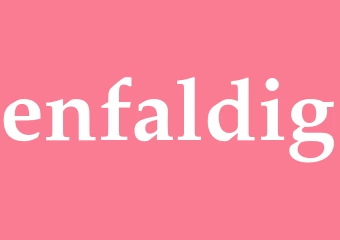 Synonym enfaldig
