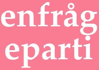 Synonym enfrågeparti