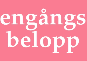 Synonym engångsbelopp