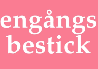 Synonym engångsbestick