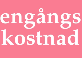 Synonym engångskostnad