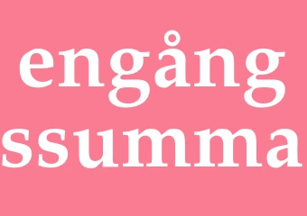 Synonym engångssumma