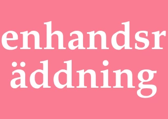 Synonym enhandsräddning