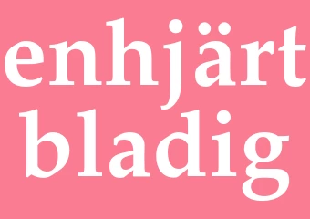 Synonym enhjärtbladig