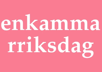 Synonym enkammarriksdag