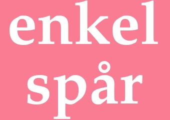 Synonym enkelspår