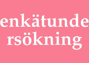 Synonym enkätundersökning