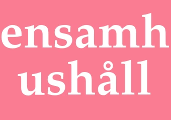 Synonym ensamhushåll