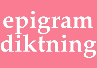 Synonym epigramdiktning