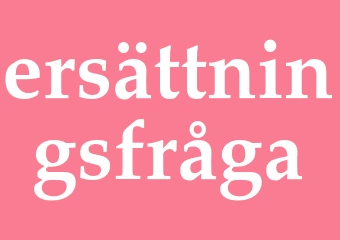 Synonym ersättningsfråga