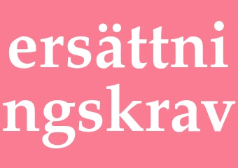 Synonym ersättningskrav