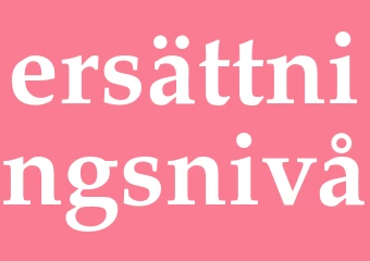 Synonym ersättningsnivå