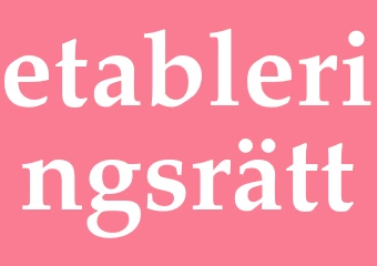Synonym etableringsrätt