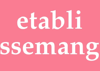 Synonym etablissemang