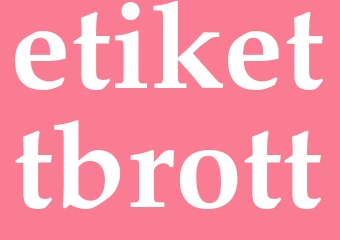 Synonym etikettbrott