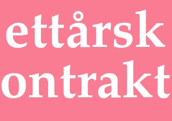 Synonym ettårskontrakt