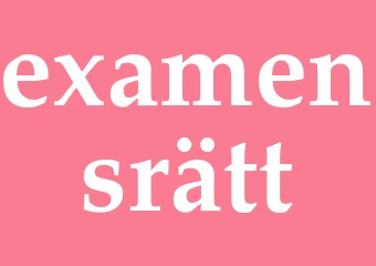 Synonym examensrätt