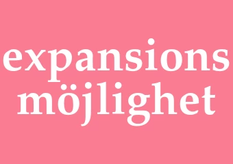 Synonym expansionsmöjlighet