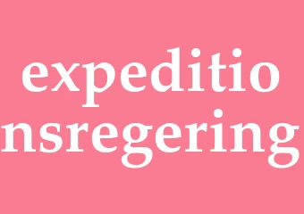 Synonym expeditionsregering