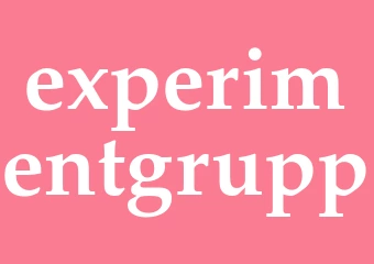 Synonym experimentgrupp