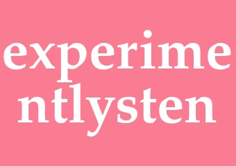 Synonym experimentlysten